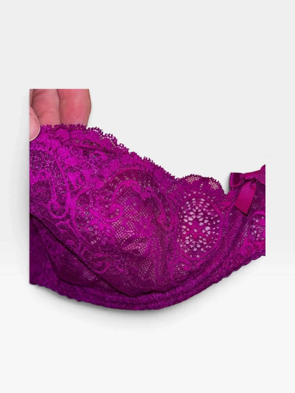 L'agent provocateur super bright fuchsia paisley-lace bra 36B